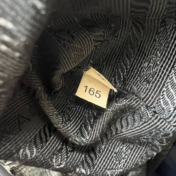 Prada Buckle Tote Bag Navy Tessuto Nylon Black Leather Trim w/Adjustable Handles - Picture 10 of 10